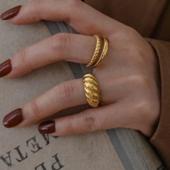 💛18K gold plated braided ring - Picture 11 of 11